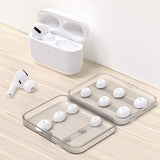 Replacement Ear Tips Accessory Silicon and Memory Foam Ear Buds Tips with Storage Box (White 6 Pair Memory Foam)