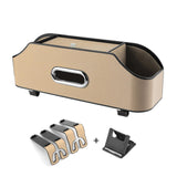 Car Headrest Back Seat Organizer with 2 Cup Holder & Tissue Box and Storage Box Hook kids Car Food Sauce Storage Holder