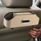 Car Headrest Back Seat Organizer with 2 Cup Holder & Tissue Box and Storage Box Hook kids Car Food Sauce Storage Holder