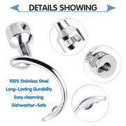 Stainless Steel Spiral Dough Hook Attachment Tilt-Head Stand Mixer, Dough Hook, Dishwasher Safe, Mixer Accessory