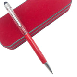 Cute Pens with Stylus Tip, 2 in 1 Black Ink Ballpoint Pens and Slim Crystal Stylus Pens for Touch Screens(4 colors)
