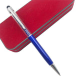 Cute Pens with Stylus Tip, 2 in 1 Black Ink Ballpoint Pens and Slim Crystal Stylus Pens for Touch Screens(4 colors)