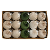 Velvet Christmas Ornaments Balls 15 Pcs 3.1 Inches / 8cm Large Christmas Baubles Shatterproof Xmas Ball for Christmas Tree