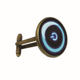 3 pairs of Computer Power Button Design Tech Lovers Handmade ROUND Glass Metal Cuff LInks Cufflinks Gift for Him