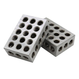 1-2-3 Blocks 23 Holes Within .Tolerances 321 Blocks Set Used for Calibrating Equipment Steel-Hardened Precision , Two Pack