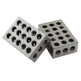 1-2-3 Blocks 23 Holes Within .Tolerances 321 Blocks Set Used for Calibrating Equipment Steel-Hardened Precision , Two Pack