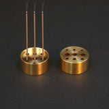 3 pcs Incense Holder, Brass Incense Burner Cone Stick Holder with 9 Holes Incense Stand Base for Yoga Spa Room Home Office