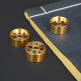 3 pcs Incense Holder, Brass Incense Burner Cone Stick Holder with 9 Holes Incense Stand Base for Yoga Spa Room Home Office