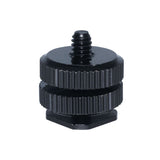 Hot Shoe to 1/4 Adapter, Camera Hot Shoe Mount Adapter, Flash Shoe to 1/4"Male Post Adapter with Locking Disk