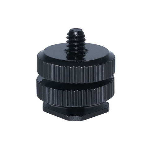 Hot Shoe to 1/4 Adapter, Camera Hot Shoe Mount Adapter, Flash Shoe to 1/4"Male Post Adapter with Locking Disk