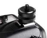 Hot Shoe to 1/4 Adapter, Camera Hot Shoe Mount Adapter, Flash Shoe to 1/4"Male Post Adapter with Locking Disk