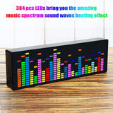Clock Color LED Music Spectrum Music Audio Spectrum Indicator VU Meter VFD Audio Atmosphere Display