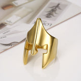 3 pcs Men's Women's Stainless Steel Ring Spartan Knight Helmet Greek Warrior Nordic Viking Mask Punk Biker Rings