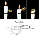 2 pcs Automatic Fire Extinguishing Candle Snuffer Extinguisher Clip On, Candle Safety Guard, Wick Flame Snuffer