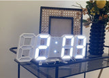 2 pcs 3D Digital Electronic Alarm Clock Creative Wall Clock Luminous LED Wall Clock Simple Multi-Function Student, Alarm Clock
