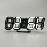 2 pcs 3D Digital Electronic Alarm Clock Creative Wall Clock Luminous LED Wall Clock Simple Multi-Function Student, Alarm Clock
