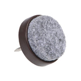 Nailed to The Felt mat 10 PCS - 24 mm/0.95 inch Felt Furniture Pads - Brown. Chair Leg Floor Protectors - Nail in Furniture Pads