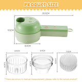 4 In1 Electric Vegetable Vegetable Chopper Garlic Mud Masher Slicer Cutting Pressing Mixer Food Slice Cheese Grater simple