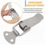 Toggle Latch Spring Loaded Toggle Latch, 2Pieces Catch Clamp Clip Silver Catch Hasp Clamp Clip Duck Billed Buckle for Trunk, Case In Australia - Darrahopens