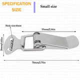 Toggle Latch Spring Loaded Toggle Latch, 2Pieces Catch Clamp Clip Silver Catch Hasp Clamp Clip Duck Billed Buckle for Trunk, Case