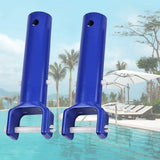 2Pcs Swimming Pool Spa Vacuum Head Handle Replacement, Durable Blue V Shape Clip Brush Head Handle Replacement Pool Accessories In Australia - Darrahopens