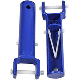 2Pcs Swimming Pool Spa Vacuum Head Handle Replacement, Durable Blue V Shape Clip Brush Head Handle Replacement Pool Accessories