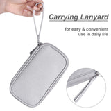 Small Cable Organizer Bag, Charger Organizer Case Pouch for Travel Accessories & Electronics (Small, Light Grey)