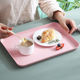 Dinner Tray, Unbreakable Lunch Tray, Decorative Food Serving Tray, Coffee Table Tray, Wheat Straw Tray Tea Platter