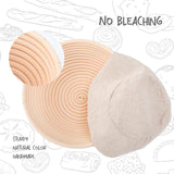 Bread Proofing Baskets Round Dough Proofing Bowls w/Liners Perfect for Home Sourdough Bakers Baking