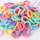 100Pcs Baby Hair Ties, Soft Cotton Toddler Hair Ties for Girls and Kids, 0.78 Inch Multicolor Seamless Hair Bands In Australia - Darrahopens