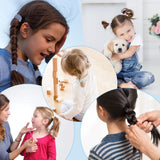 100Pcs Baby Hair Ties, Soft Cotton Toddler Hair Ties for Girls and Kids, 0.78 Inch Multicolor Seamless Hair Bands