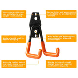 Heavy Duty Garage Hooks for Hanging, Pack Garage Storage Hooks for Ladder Extension Cord Tool Cable, Wall Mount Small