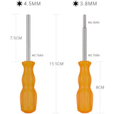 2 pcs Screwdriver Set, 3.8mm & 4.5mm Security Screwdriver Bit Screwdriver Tools for Opening Cartridges & Systems - Orange