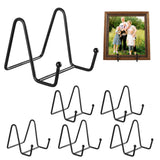 Plate Display Stands 6 Packs, Plate Holders for Display Metal Black Frame Stand for Book,Picture,Photo Easel, Platter(3 Inch) In Australia - Darrahopens