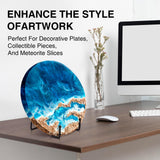 Plate Display Stands 6 Packs, Plate Holders for Display Metal Black Frame Stand for Book,Picture,Photo Easel, Platter(3 Inch)
