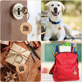10Pcs Natural Wood Slices-Wooden Keychain Blanks Unfinished Wood Rounds for Lase Engraving,Christmas Crafts Wooden