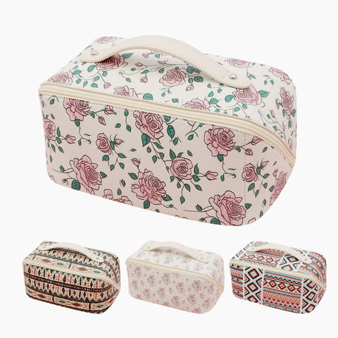 4 pcs Large Makeup Bag, Cute Cosmetic Bag for Women Girls, Floral Coquette Aesthetic Toiletry Bag, Travel Make Up Organizer Bag In Australia - Darrahopens