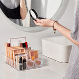Makeup Organizer for Eyeshadow Palette and Lipstick Organizer, 7 Section Divided Makeup Palette Organizer