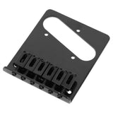 Single Coil Bridge Guitar Bridge 52.5mm Modern Telecaster Bridge 6 Saddles for Standard Tele Style Electric Guitar, Black