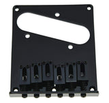 Single Coil Bridge Guitar Bridge 52.5mm Modern Telecaster Bridge 6 Saddles for Standard Tele Style Electric Guitar, Black