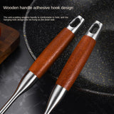 2 Pieces Wok Spatula,  Stainless Steel Spatula with Heat Resistant Wooden Handle Wok Utensils,Silver