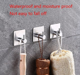 ３ Pack Stainless Steel Towel Hooks Heavy Duty Waterproof Wall Hooks Self Adhesive Coat Robe Towel Hooks for Bathrooms In Australia - Darrahopens