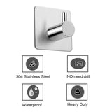 ３ Pack Stainless Steel Towel Hooks Heavy Duty Waterproof Wall Hooks Self Adhesive Coat Robe Towel Hooks for Bathrooms
