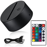 3D Night LED Light Lamp Base LED Night Stand Acrylic Light Base Adjustable 16 Colors Light Show Display Stand In Australia - Darrahopens