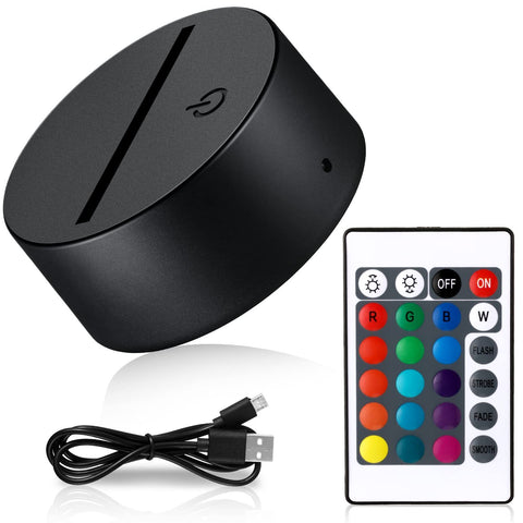 3D Night LED Light Lamp Base LED Night Stand Acrylic Light Base Adjustable 16 Colors Light Show Display Stand In Australia - Darrahopens