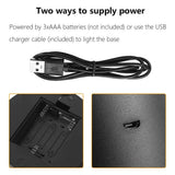 3D Night LED Light Lamp Base LED Night Stand Acrylic Light Base Adjustable 16 Colors Light Show Display Stand