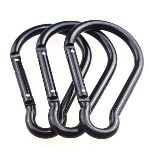 ３ Pack Black Carabiner Clip, Heavy Duty Spring Snap Hook, Large Clips for Camping, Swing Set, Hammock, Hiking In Australia - Darrahopens