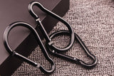 ３ Pack Black Carabiner Clip, Heavy Duty Spring Snap Hook, Large Clips for Camping, Swing Set, Hammock, Hiking