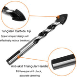5PCS Concrete Drill Bit Set Masonry Drill Bit Set Professional Carbide Drill Bits Extension Drill Bit Set for Glass, Tile