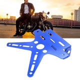 Motorcycle License Plate,Motorcycle License Plate Mount Holder Bracket Angle Adjustment Folding Blue Motorcycle License Mount